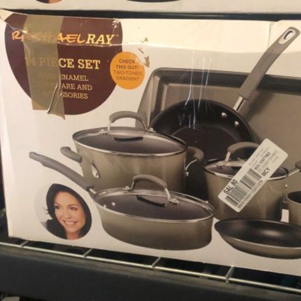 Rachael Ray 14-Piece Nonstick Cookware Set